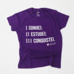 Baby Look Cor Roxa I  Sonhei - Ii Estudei - Iii Conquistei - Tam. G